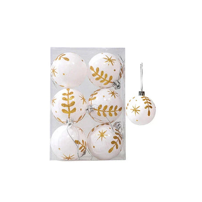 Luxury Red Gold Christmas Tree Baubles Set