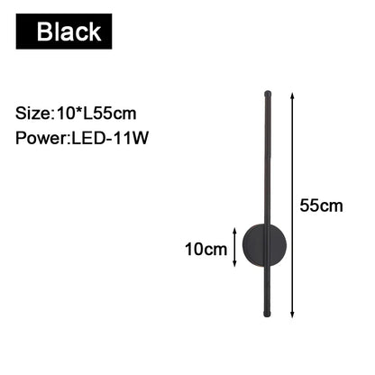 Modern Black Indoor LED Wall Lamp