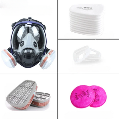 Protec | Full Face Respirator Mask with Fog-Free Lens and Air Filters
