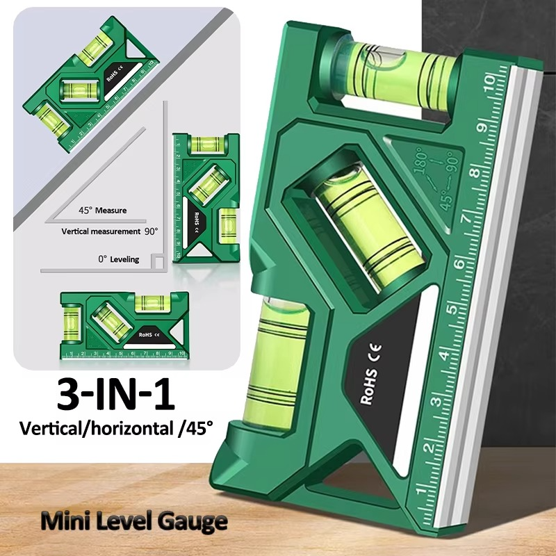 Compact Precision Level Tool with Magnet & Angle Guide