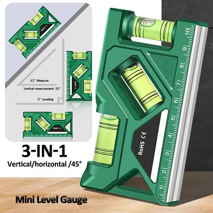 Compact Precision Level Tool with Magnet & Angle Guide