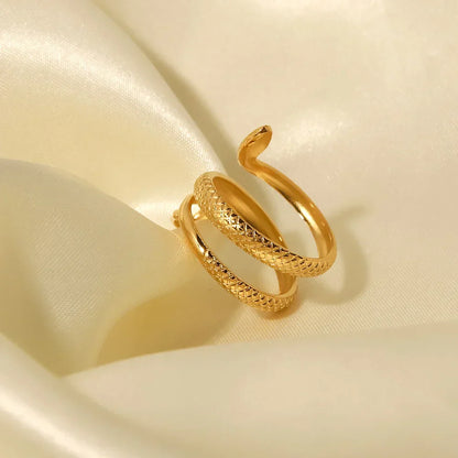 Flexible Coiled Snake Design Ring