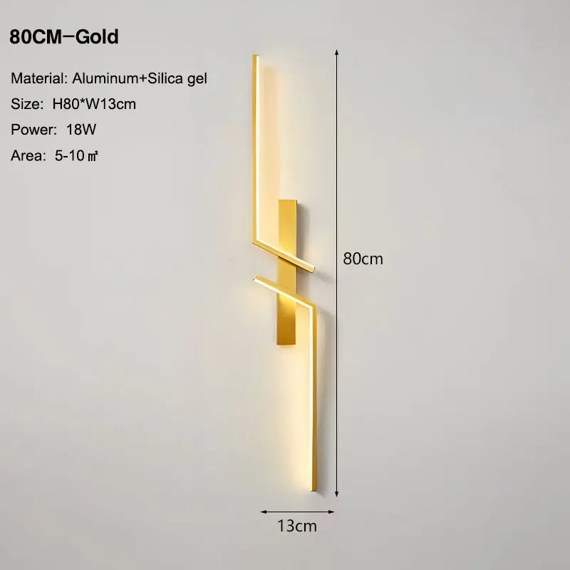 Elegant Gold LED Wall Light Fixture