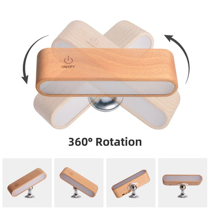 Adjustable Desk Wooden USB LED Nightlight