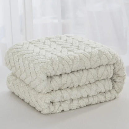 Warm Plush Fleece Blanket for Autumn and Winter
