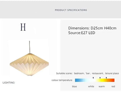 Beautiful Folded Paper Hanging Lamp