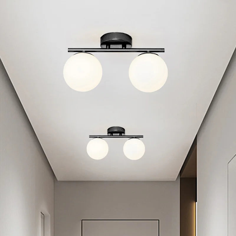 Luxury Gold Glass LED Ceiling Lamp