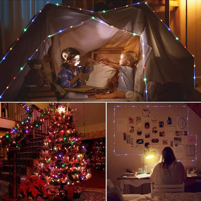Solar Powered Outdoor Fairy String Lights