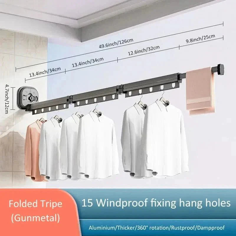Compact Wall Mount Dryer - Foldable Space Saver