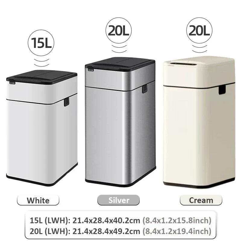Touchless Stainless Steel Automatic Trash Can