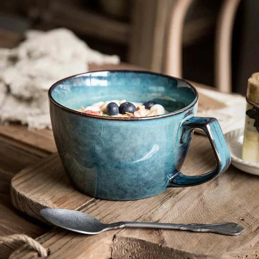 Large 650ml Ceramic Coffee Cup - High Quality - Cofik