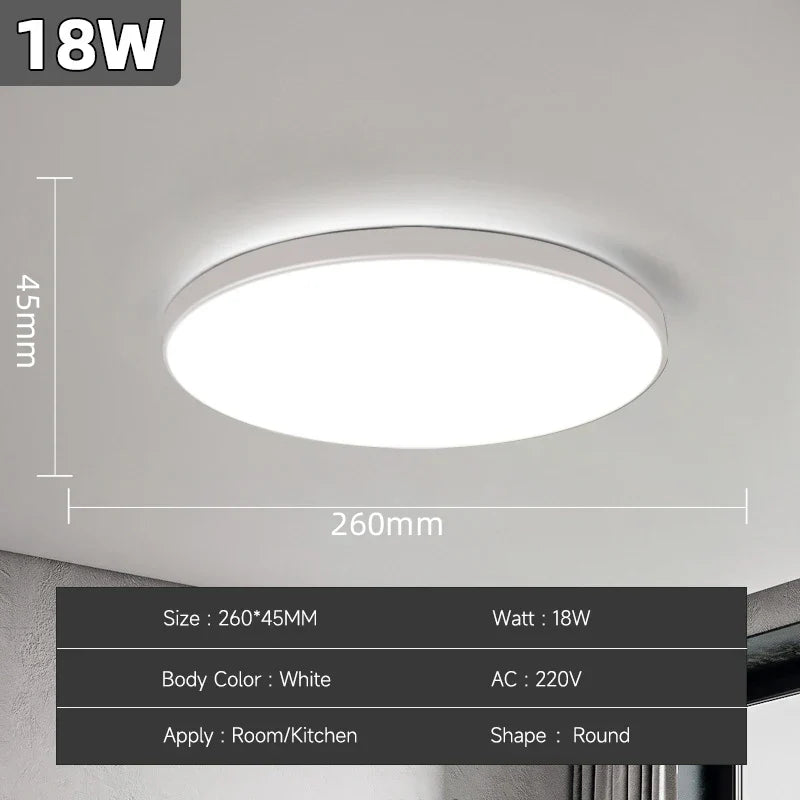 Bright Round LED Ceiling Light 18-72W
