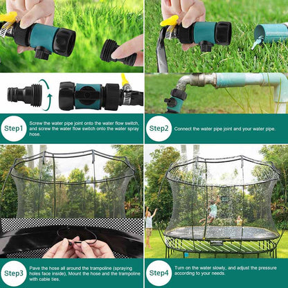Fun Kids Water Sprinkler Trampoline