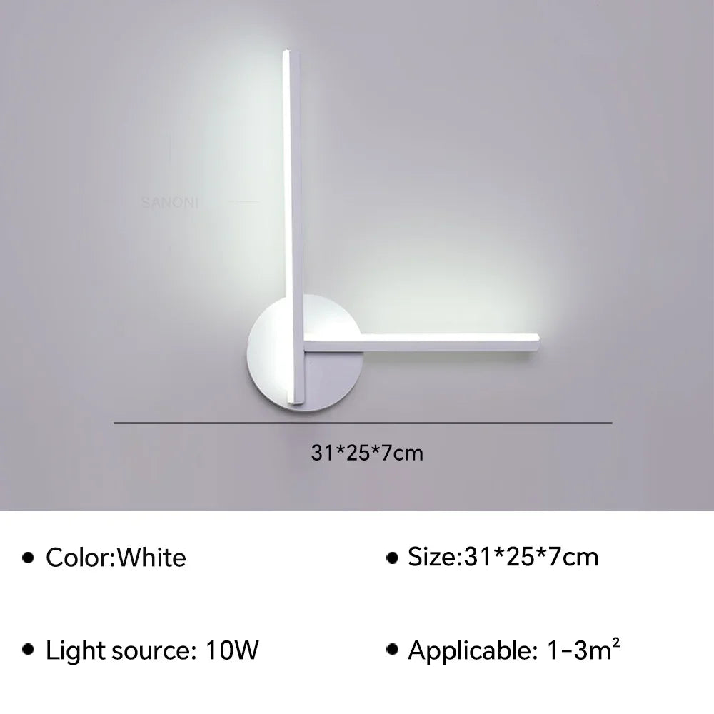 Contemporary LED Bedside Wall Light Fixture