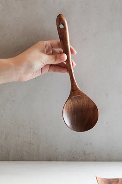 Solid Wood Cooking Utensil Set