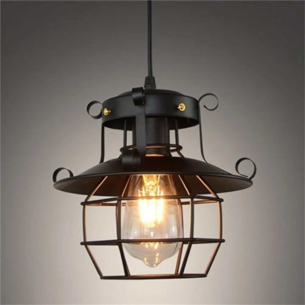 Vintage Metal Pendant Light Fixture - Cofik