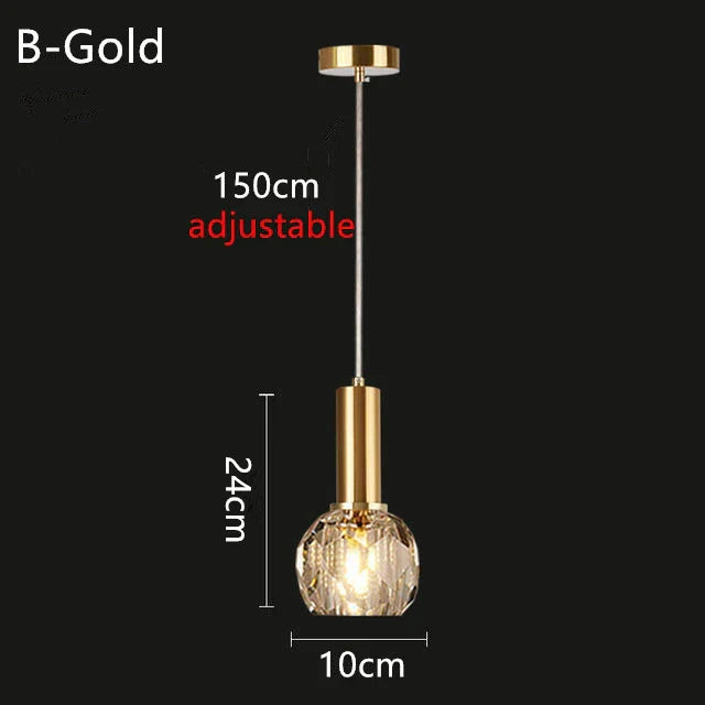Compact Elegant LED Crystal Ceiling Light Fixture