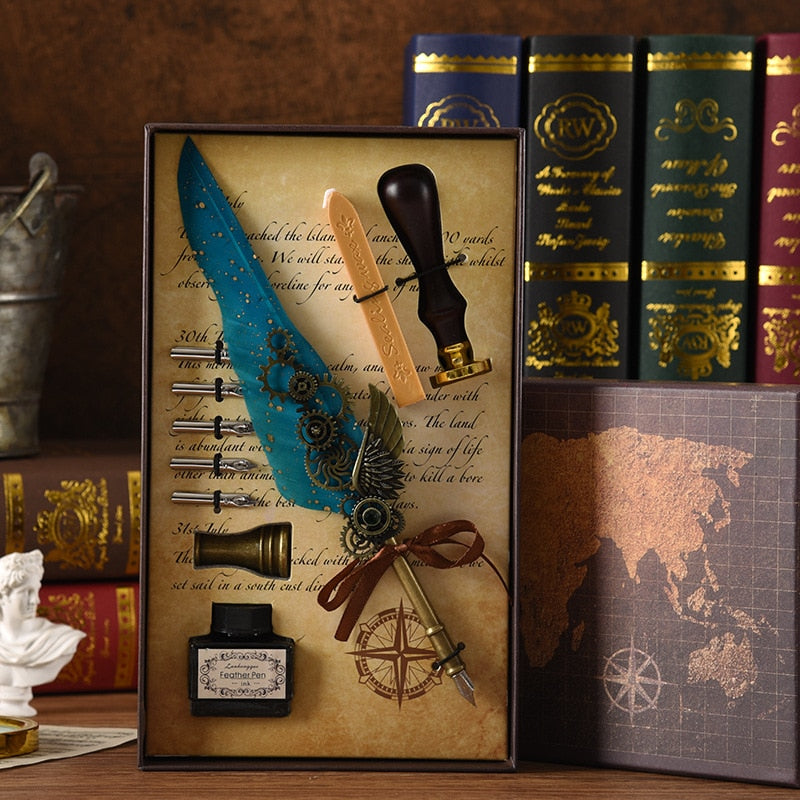 Stylish Phoenix Feather Artist Calligraphy Pen Set