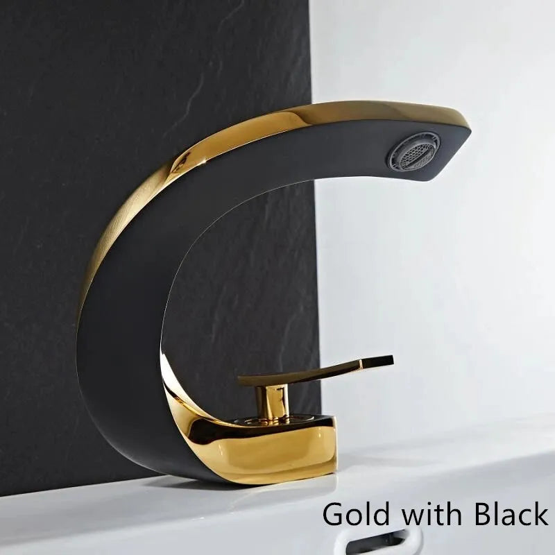 Modern Arc Brushed Nickel Faucet