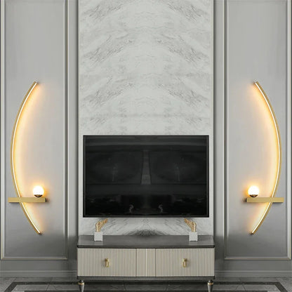Slim LED Black Gold Wall Light - Cofik