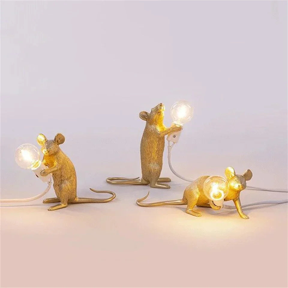 Fun Animal LED Desk Lamps: Cute Cat, Rat, Squirrel Night Lights