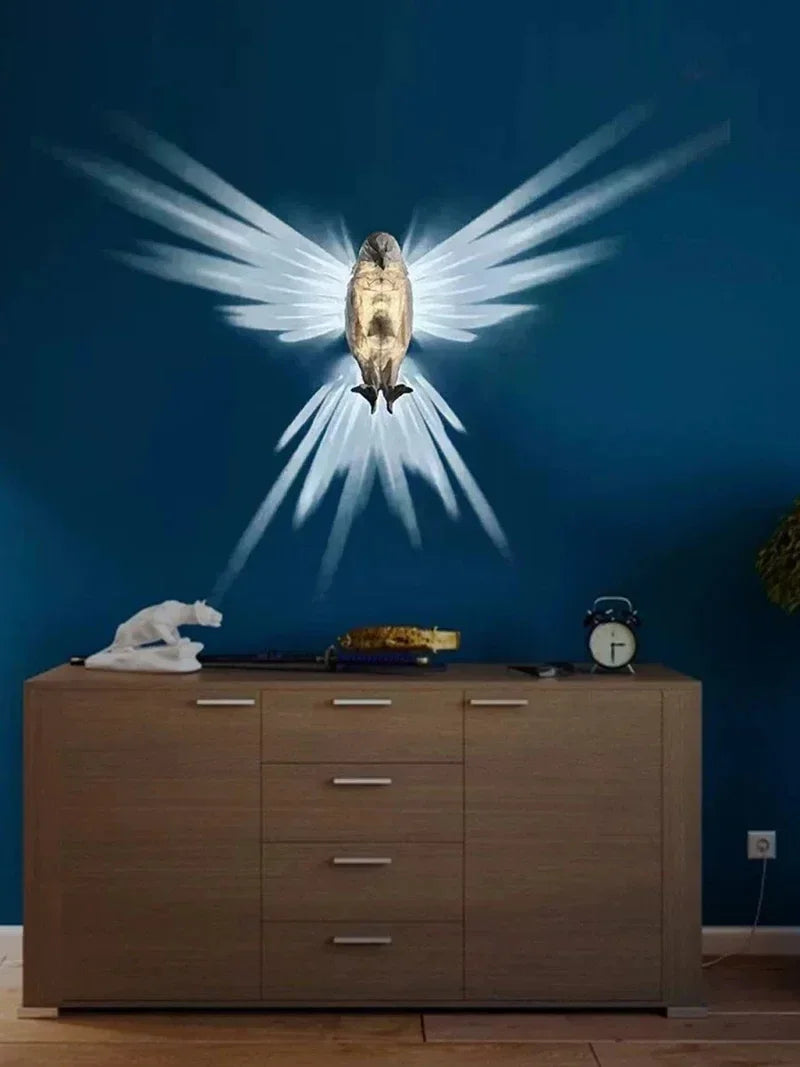 Colorful Bird Night Light Projector Lamp
