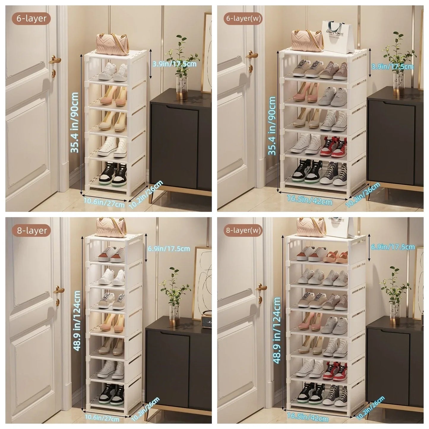 Compact Metal Stackable Shoe Organizer