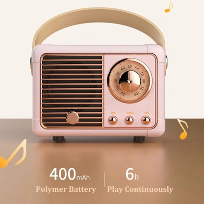 Classic Retro Bluetooth Speaker with Deep Bass