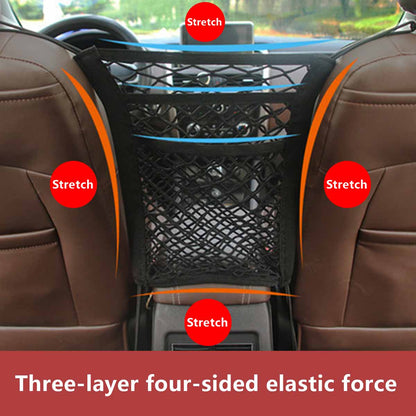 Car Safety Net with Pet Storage Compartment