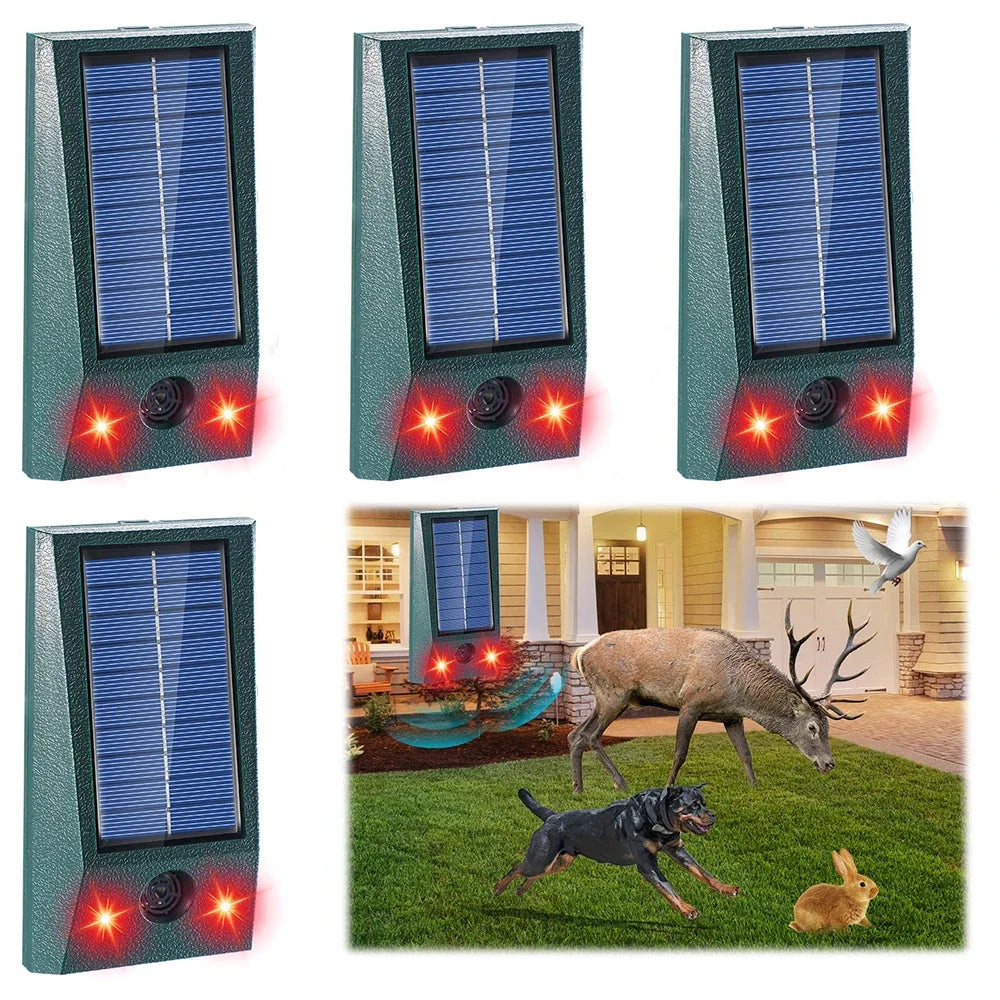 Outdoor Solar Powered Bird Repeller with LED and Sensor - Cofik