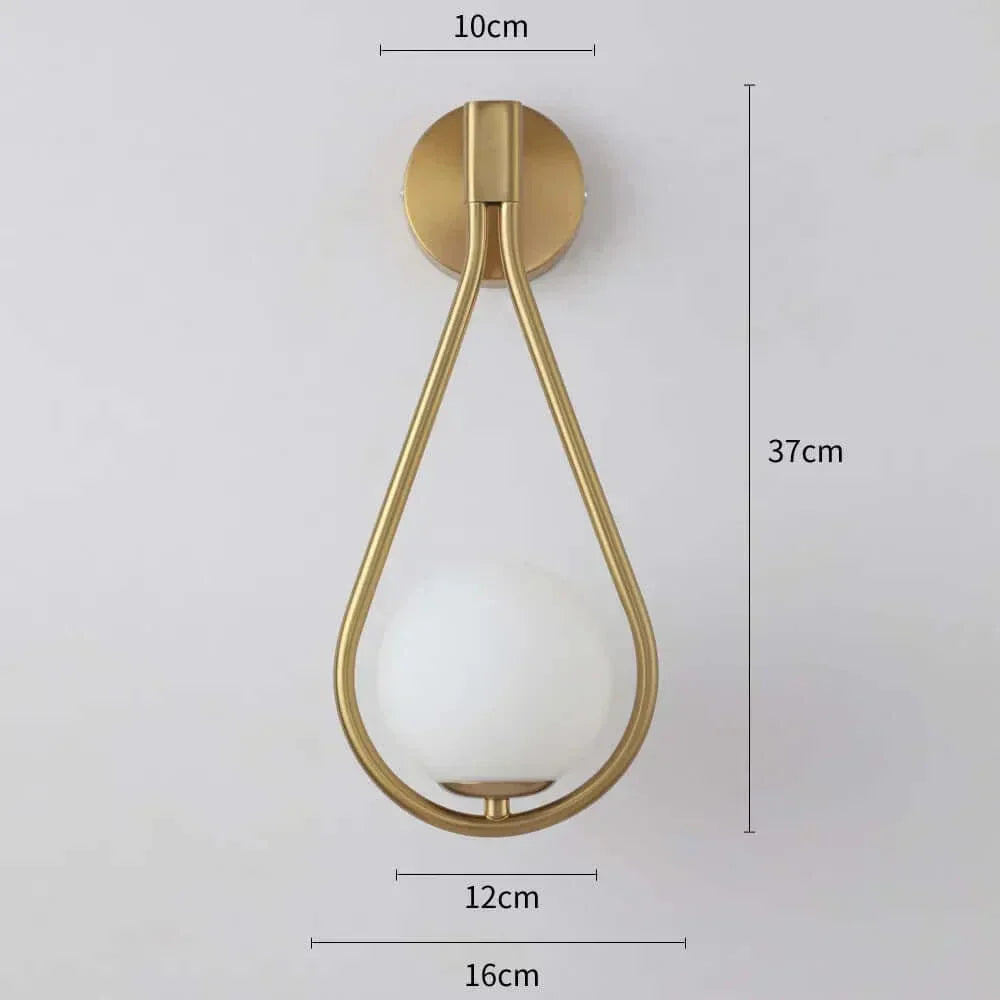 Elegant Crystal Globe Wall Light