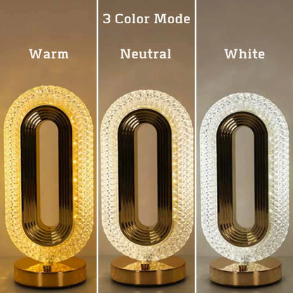 Elegant Glass USB Rechargeable Desk Lamp