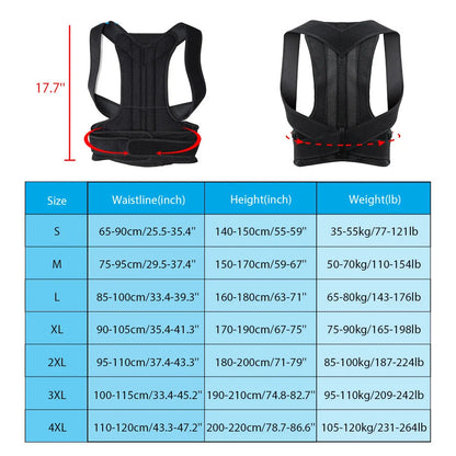Back Support Adjustable Posture Correction Belt