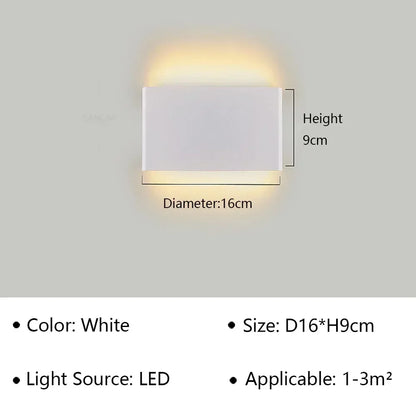 Contemporary LED Wall Light with Soft Warm Glow