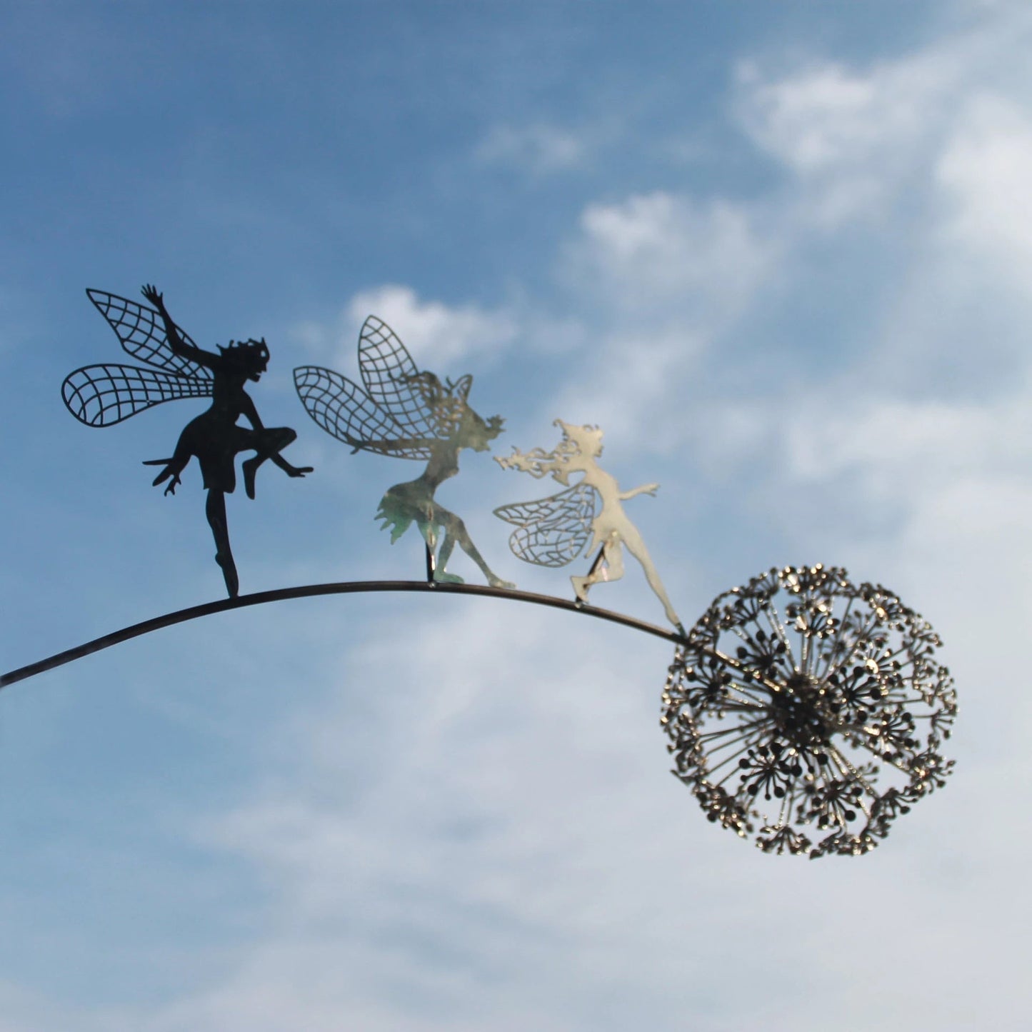Whimsical Garden Figure | Delicate Outdoor Metal Decoration