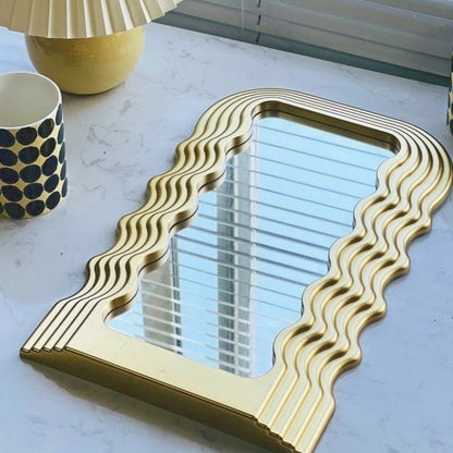 Vintage Wave Resistant Wall Mirror