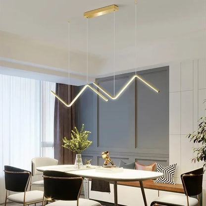 Stylish Gold Pendant Lamp with Remote Control