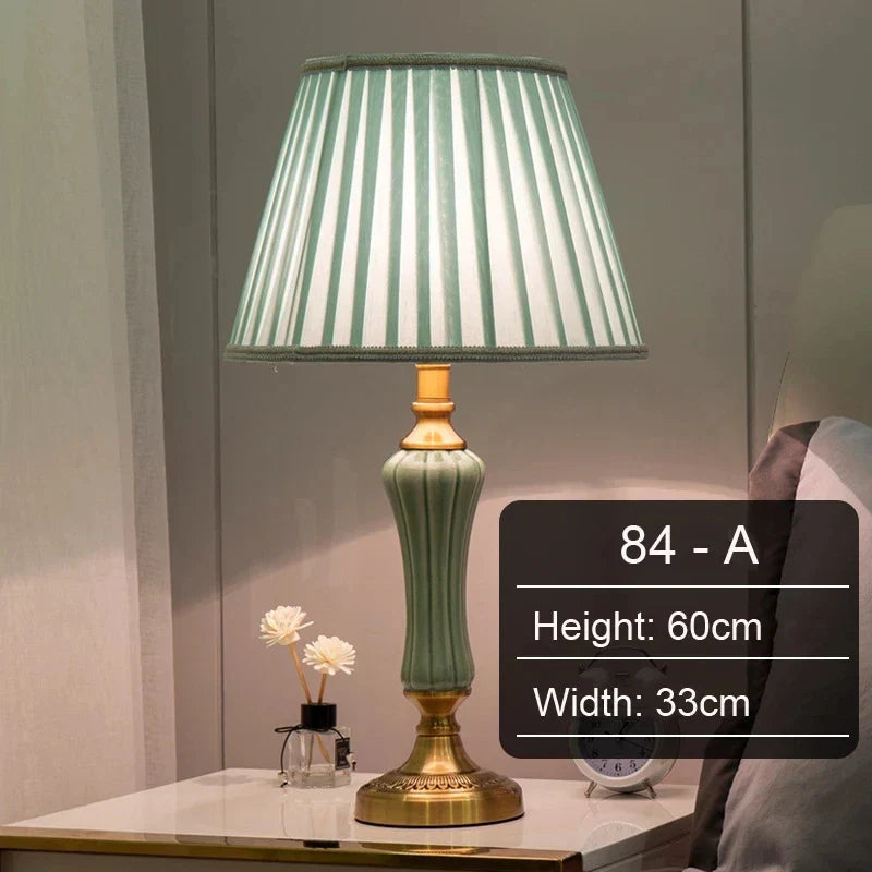Simple Ceramic Bedside Table Lamp