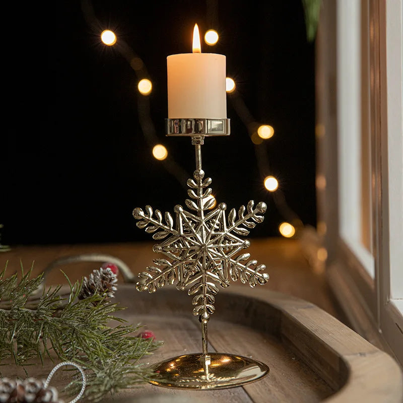 Holiday Candle Holders Star Tree Design
