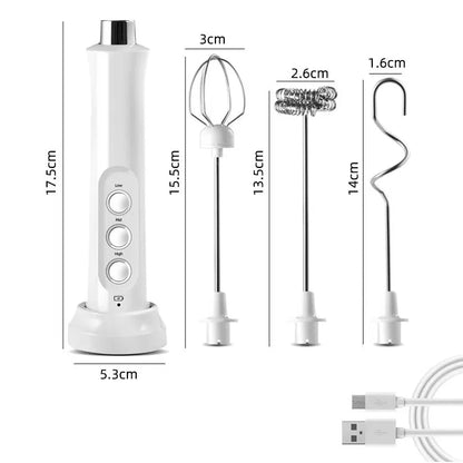 Portable Electric Milk Frother Coffee Mixer
