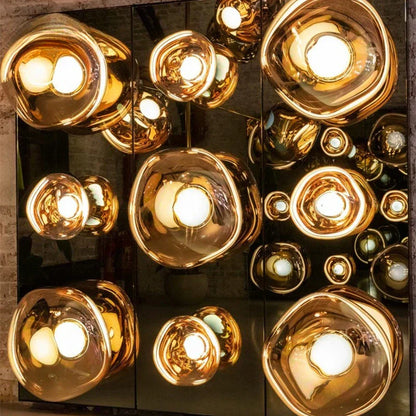 Contemporary Melted Glass Wall Light in Nordic Design