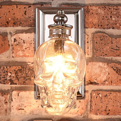 Dark Skull Vintage Wall Light