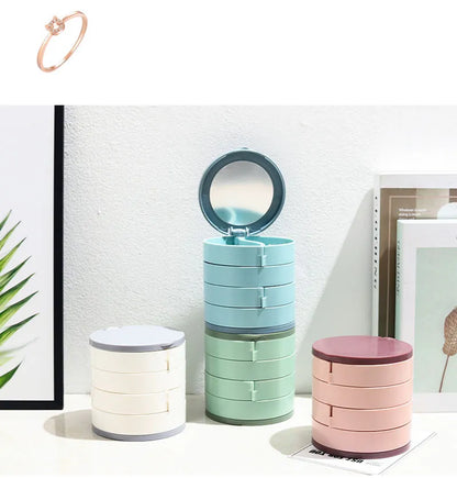 Spinning Stackable Jewelry Display Case