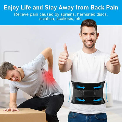 Comfortable Back Support Brace with Adjustable Lumbar Belt