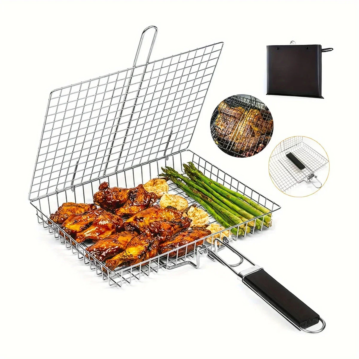 Portable Non Stick BBQ Grill Basket Set