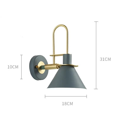 Rustic Metal Wall Light - E27 Downlight Lamp