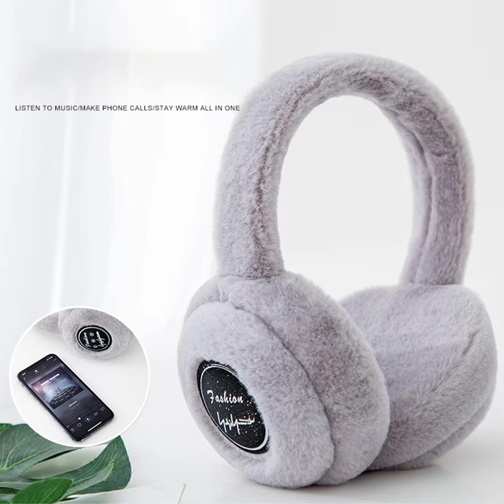 Soft Wireless Earbuds with Bluetooth and Fuzzy Ear Covers