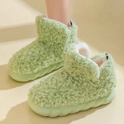 Soft Fuzzy Women's Slippers for Indoor Comfort