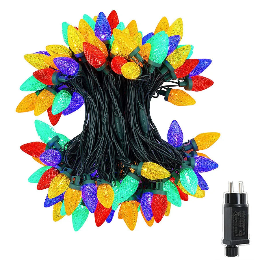 Premium Holiday Wreath with 8 Color Lights