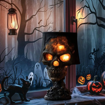 Spooky Skull Table Light Dark Decor
